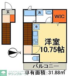 リーブルファイン塚田 ワンルームの間取図画像