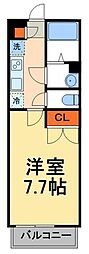 リブリ・R&K 1Kの間取図画像