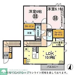 アセットK 2LDKの間取図画像