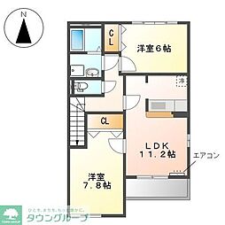 ソルヴィヴァーチェ 2LDKの間取図画像