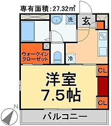 リブリ・カリーノ 1Kの間取図画像