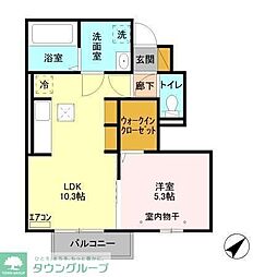 リラッサ 1LDKの間取図画像