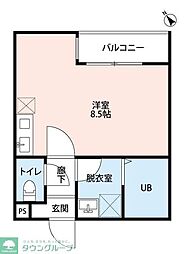 パラシオ柏 ワンルームの間取図画像