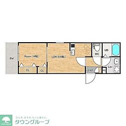 ジーメゾン松戸パラス 1LDKの間取図画像