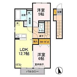 S・V・P・ナイン 2LDKの間取図画像