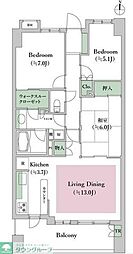 ファミールスクエア松戸リーラコモンズ 3LDKの間取図画像