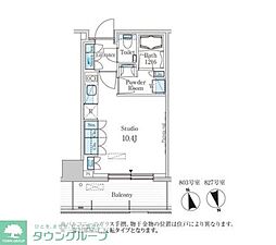 パークアクシス柏の葉 ワンルームの間取図画像