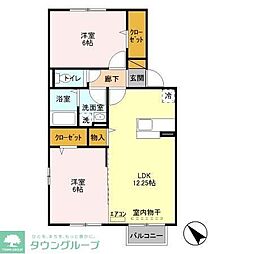 シャルマン・ドミール 2LDKの間取図画像
