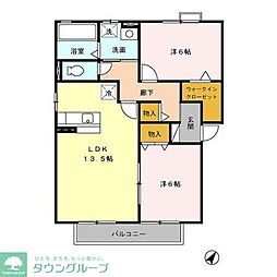 リビングタウン大金平A 2LDKの間取図画像