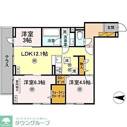 b-kubus(ビークブス) 3LDKの間取図画像