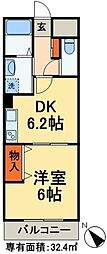 ラフィーヌ・プレミエ 1DKの間取図画像