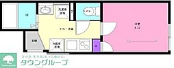 船橋市本郷町アパート 1Kの間取図画像