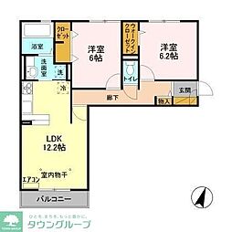 コンフォールコート2 2LDKの間取図画像