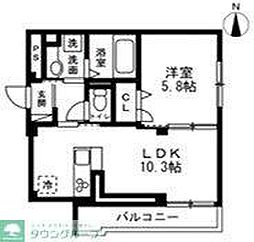 ディーズプラス篠崎 1LDKの間取図画像