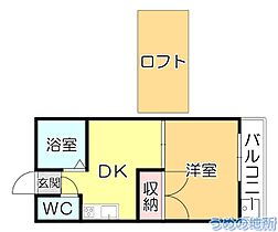 カーサ京町 104 ｜ 福岡県久留米市京町（賃貸アパート1DK・1階・23.94㎡） その2