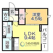 D-ROOM　FIRST　大善寺駅前 101 ｜ 福岡県久留米市大善寺大橋１丁目（賃貸アパート1LDK・1階・34.92㎡） その2