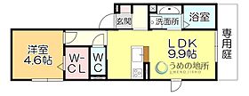 D-ROOM　FIRST　大善寺駅前 107 ｜ 福岡県久留米市大善寺大橋１丁目（賃貸アパート1LDK・1階・38.00㎡） その2