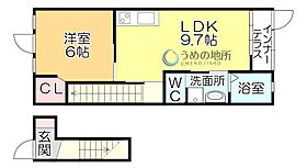 センターフィールド 203 ｜ 福岡県久留米市宮ノ陣６丁目（賃貸アパート1LDK・2階・43.20㎡） その2