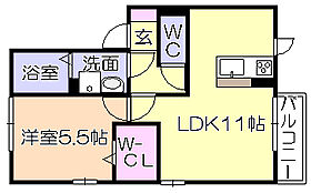 Sekuto　B棟 205 ｜ 福岡県久留米市国分町（賃貸アパート1LDK・2階・40.43㎡） その2