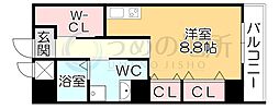 PLACE久留米中央 ワンルームの間取図画像