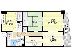 ドエル食満 3LDKの間取図画像