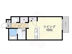 DAIKENN武庫之荘ポルタC 1Kの間取図画像