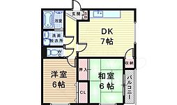 メゾン・ド・アベニュー 2DKの間取図画像