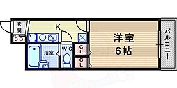 レオパレスさつき 1Kの間取図画像