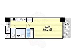 インベスト塚口エスフロント 1Kの間取図画像
