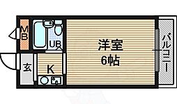 プリエール名神尼崎 1Kの間取図画像
