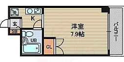 グランシャリオ南塚口 ワンルームの間取図画像