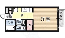 メゾンCoCo 1Kの間取図画像