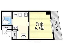 フォレスト 1Kの間取図画像