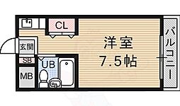 7'sLUCK ワンルームの間取図画像