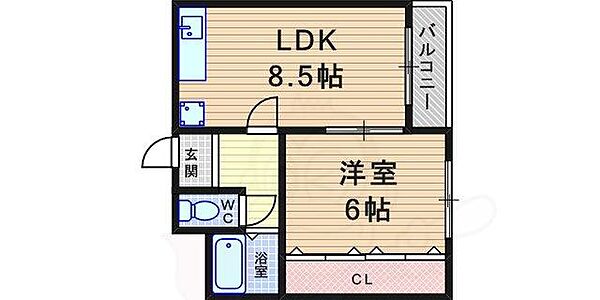 兵庫県尼崎市上坂部３丁目(賃貸マンション1LDK・5階・43.00㎡)の写真 その2