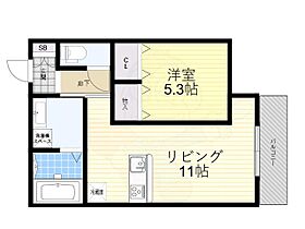 兵庫県尼崎市南武庫之荘２丁目（賃貸アパート1LDK・3階・41.17㎡） その2