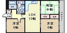 兵庫県尼崎市東園田町６丁目（賃貸マンション3LDK・2階・62.00㎡） その2