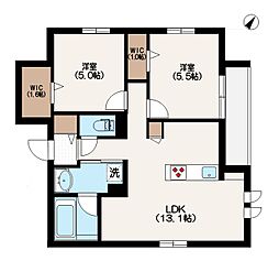 (仮称)世田谷区砧4丁目芳澤マンション 2LDKの間取図画像