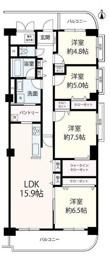 4LDK 間取り