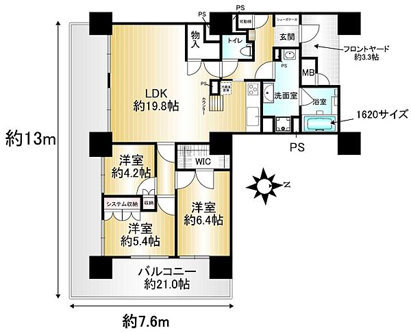間取りを拡大表示