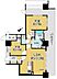 間取り：2LDK、価格3460万円、専有面積55.46m2、バルコニー面積26.23m2 19階・2LDK
