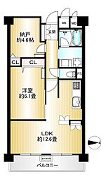 コボリマンション東三国 1SLDKの間取図画像