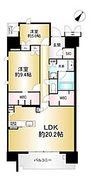 大阪ベイレジデンス 2LDKの間取図画像