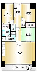 ライオンズマンション大正橋公園 3LDKの間取図画像