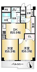 間取図画像 2DK