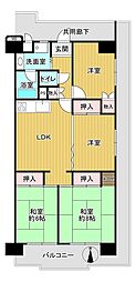 シャトー第2八戸の里 4LDKの間取図画像