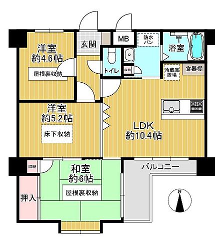 3LDK 間取り