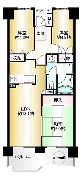 間取りを拡大表示