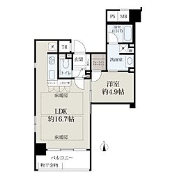 コンフォール室町六角 1LDKの間取図画像