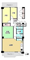 ネオコーポ茨木 3LDKの間取図画像